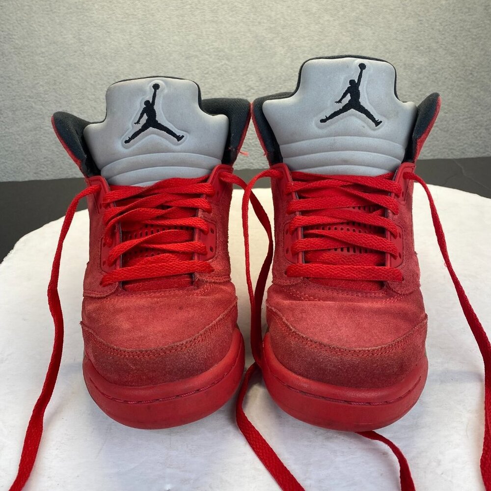 Nike Air Jordan 5 Retro Red Suede GS Size 6.5Y Basketball Shoes 440888-602